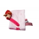 Accessoires pour porte bébé: Doudou rose "L'hiver sera doux"